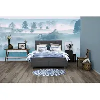 Places Of Style Boxspringbett "Nordica", grau (anthrazit), B:160cm L:208cm, Struktur (100% Polyester), Komplettbetten, Boxspringbett, inkl. Topper, auch in Überlänge 200/220 cm
