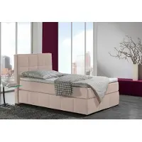 Home affaire 1100000002199 "Casano", beige, B:112cm L:215cm, Strukturstoff-Bezug (100% Polyester), Komplettbetten, 1100000002199, mit feiner Steppung, in 3 Matratzenarten, 2 Härtegraden und 5 Farben