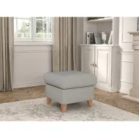 Sit&More Stauraumhocker SIT & MORE "Visby", grau (hellgrau), B:58cm H:48cm, Hocker, Stauraumhocker, Stauraum, auch erhältlich mit Wasser zu reinigendem "Soft clean" Bezug