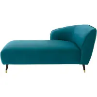 Home affaire Recamiere "Oradea", blau (petrol), B:160cm H:78cm T:91cm, Samtoptik (100% Polyester), Sofas, Recamiere, mit eleganter Steppung auf Rückseite der Rückenlehne