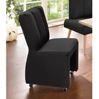 Exxpo - Sofa Fashion Sessel "Costa, Loungesessel, Hochlehnsessel, auf Rollen, Komfortsitzhöhe 53cm", schwarz, B:52cm H:95cm T:71cm, Sessel, Sessel, kompakt und bequem, Breite 52 cm