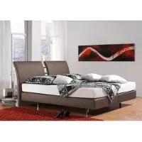 Inosign Boxspringbett "Polo", grau (taupe), B:195cm L:220cm, Matratzenbezug: Drell (60% Baumwolle, 40% Polyester), Komplettbetten, Boxspringbett, in 3 Matratzenarten, 3 Breiten und 4 Farben