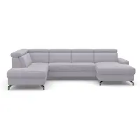Sit&More Wohnlandschaft SIT & MORE "Scarlett U-Form", grau, B:333cm T:226cm, Sofas, Wohnlandschaft, inklusive Kopfteilverstellung, optional Schlaffunktion & Bettkasten