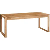 VOGL Möbelfabrik Schreibtisch VOGL MÖBELFABRIK "Toronto, Bürotisch, aus Massivholz, oder Echtholzfurnier", beige (kernbuche), B:141cm H:74cm T:70cm, Tische, Schreibtisch, In 2 Breiten, 180 cm und 140 cm