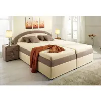 Maintal Polsterbett , braun (creme, cappuccino), B:153cm H:96cm L:208cm, Betten, Polsterbett