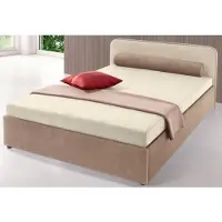 Maintal Polsterbett , beige (beige, braun), B:147cm L:211cm, Betten, Polsterbett, wahlweise mit Bettkasten