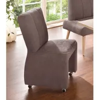 Exxpo - Sofa Fashion Sessel "Costa, Loungesessel, Hochlehnsessel, auf Rollen, Komfortsitzhöhe 53cm", braun (hellbraun), B:52cm H:95cm T:71cm, Sessel, Sessel, kompakt und bequem, Breite 52 cm