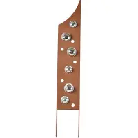 Locker Deko-Windrad "Rusty Bubbles", bunt, Metall, Dekofiguren, Deko-Windrad, in Rostoptik, Materialmix, 99 cm hoch