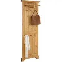Otto Home Garderobenpaneel "Rustic", beige (natur), Garderobenpaneele, Garderobenpaneel, aus massiver Kiefer, Höhe 190 cm, mit Ablage, Holzhaken