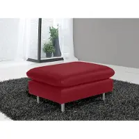 Places Of Style Hocker "Redding", rot, B:80cm H:43cm T:60cm, NaturLEDER - »Madras« (echtes Rindsleder); Stärke 0, 9 - 1, 1 mm, Hocker, Hocker