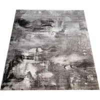 Paco Home Teppich "Canvas 754", grau, B:120cm H:16mm L:170cm, Polypropylen (PP), Teppiche, Teppich, Kurzflor, modernes Design, mit Arizona Leinwand Optik