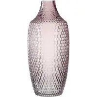 Leonardo Bodenvase "Dekovase POESIA, Relief-Optik", lila (viola), H:40cm Ø:17cm, Glas, Vasen, Bodenvase, aus Glas, handgefertigt