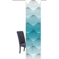 Home wohnideen 1100000002199 "BENARI" Gr. 1, blau (petrol), B:60cm H:245cm, Polyester, Gardinen, 1100000002199, HxB: 245x60, inkl. Befestigungszubehör