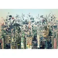 Komar Fototapete "Urban Jungle - Größe 368 x 254 cm" bedruckt glatt Wohnzimmer, Schlafzimmer