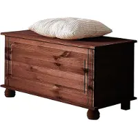 Otto Home Sitztruhe "Finca", braun (dunkelbraun), B:85cm H:45cm T:43cm, Sitzbänke, Sitztruhe, aus massivem Kiefernholz, 85 x 43 x 45 cm, mit praktischem Stauraum