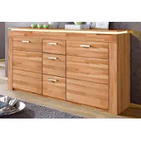 VOGL Möbelfabrik Sideboard VOGL MÖBELFABRIK, beige (kernbuche teilmassiv), B:182cm H:95,5cm T:40cm, Sideboards, Sideboard, Breite 182 cm