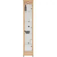 Fif möbel Vitrine FIF MÖBEL "OPTIMA", braun (buchefarben), Holzwerkstoff, Sicherheitsglas ESG, Schränke, Vitrine, Standvitrine/Glasvitrine 1x Glastür,perfekt für Sammler,Sammlervitrine