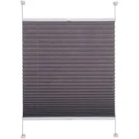 Liedeco Plissee "Pastell" Gr. 10, grau, B:80cm H:220cm, Obermaterial: 100% Polyester, Plissees, Plissee, Klemmfix-Plissee, Pastell