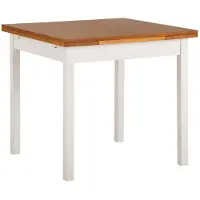 Home affaire Esstisch "Maike", gelb (weiß, honigfarben), B:80cm H:74,5cm T:80cm, Tische, Esstisch, , Breite 80cm, mit Auszugsfunktion