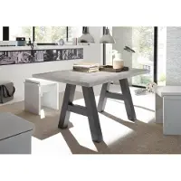 Mäusbacher Esstisch MÄUSBACHER "Mister", grau (tischplatte: beton, optik), B:140cm H:75cm T:90cm, Tische, Esstisch, Gestell in A-Form