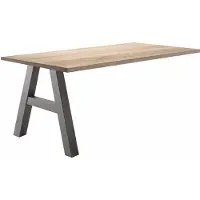 Mäusbacher Anbautisch MÄUSBACHER "Mio", grau (graphit, eichefarben), B:120cm H:75cm T:70cm, Holzwerkstoff, Ansatztischplatten, Anbautisch