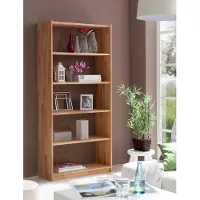 Ticaa kindermobel Kinderregal , braun (buche massiv), B:80cm H:179cm T:31cm, Massivholz, Regale, Kinderregal, Standregal in 4 Höhen von 111 - 214 cm