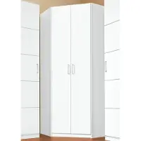 Priess Eckkleiderschrank "Bilbao", weiß, H:193cm T:54cm, Schränke, Eckkleiderschrank, mit 3 verschiedenen Fronten