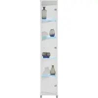 Fif möbel Vitrine FIF MÖBEL "OPTIMA", weiß, Holzwerkstoff, Sicherheitsglas ESG, Schränke, Vitrine, Standvitrine/Glasvitrine 1x Glastür,perfekt für Sammler,Sammlervitrine