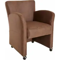Exxpo - Sofa Fashion Sessel "Cortado, Loungesessel auf Rollen, schmale Armlehnen, bequem", braun, B:66cm H:85cm, Sessel, Sessel, hohe Bodenfreiheit, schöne Detailverarbeitung