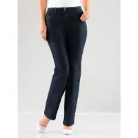 Cosma Bequeme Jeans "Jeans Jeans mit innenliegendem Dehnbund", Damen, Gr. 36, Normalgrößen, blau (blau, stone, washed), Sportlich, gerade, Jeans Bequeme Jeans