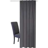 Home wohnideen Vorhang "JOHN" Gr. 1, grau (anthrazit), B:140cm H:245cm, Polyester, Gardinen, Vorhang, HxB: 245x140, Kombibandschal Verdunklungsstoff
