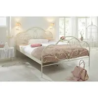 Home affaire Metallbett "TOPSELLER", weiß, L:205cm, Betten, Metallbett, mit aufwendiger Verzierung, romantischer Stil