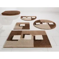 My Home Badematte "Ada", rutschhemmend beschichtet, schnell trocknend-strapazierfähig-fußbodenheizungsgeeignet, Badteppich, Badematten auch als 3 teiliges Set erhältlich