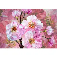 Komar Vliestapete "Vlies - Blooming Gems - Größe 368 x 248 cm", braun, B:368m L:248m, Vlies, Tapeten, Vliestapete, Wohnzimmer, Schlafzimmer