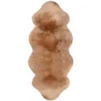 HEITMANN FELLE Australisches Premium 1 1/2-fach Lammfell Farbe Camel, Größe ca. 140 x 68 cm 153