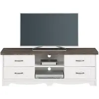 Home affaire Lowboard "Trinidad Antique", grau (weiß, grau), B:148cm H:53cm T:37cm, Massivholz, Sideboards, Lowboard, Kommode, Breite 148 cm