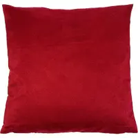 Gozze Dekokissen GÖZZE "Alcatraz", rot (rot, unifarben), B:50cm L:50cm, Obermaterial: 100% Polyester, Dekokissen_Sitzkissen_Kissenhüllen, Dekokissen, in Wildlederoptik