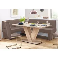 Home affaire Eckbank , braun (cappuccino), B:222cm H:89cm T:162cm, Sitzbänke, Eckbank