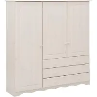 Home affaire Wäscheschrank "Minik", weiß, B:140cm H:140cm T:35cm, Massivholz, Schränke, Wäscheschrank, aus schönem massivem Kiefernholz, in unterschiedlichen Farbvarianten