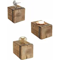 Home affaire Wandregal "Holzpfeiler", braun, B:14cm H:14cm T:20cm, Regale, Wandregal