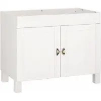 Home affaire Spülenschrank "Oslo", beige (cremefarben), B:100cm H:83cm T:57cm, Massivholz, Schränke, Spülenschrank, 100 cm breit, inklusive Einbauspüle aus Edelstahl, aus Kiefer