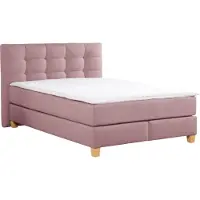 Home affaire Boxspringbett "Moulay", lila (flieder), B:154cm L:231cm, Komplettbetten, Boxspringbett, inkl. Topper, in Überlänge 220 cm, 3 Härtegrade, auch in H4