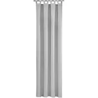 Gerster Vorhang "Toni" Gr. 1, grau, B:140cm H:235cm, Wirkware, Polyester, Gardinen, Vorhang, HxB: 235x140, Schlaufenschal mit Uniband, verdunkelnd