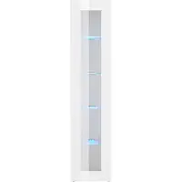 Inosign Vitrine "Maruska", weiß (weiß hochglanz), B:40cm H:180cm T:30cm, Holzwerkstoff, Schränke, Vitrine, Glasvitrine, Stauraumvitrine, stehend und hängend montierbar