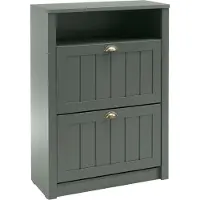 Home affaire Schuhschrank "ASCOT", grün, B:80cm H:112cm T:36cm, Holzwerkstoff, MDF, Schränke, Schuhschrank, Breite ca. 80 cm