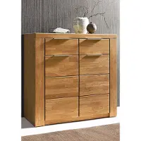 Home affaire Kommode "Zara", braun (eiche teilmassiv), B:100cm H:95cm T:40cm, Holz teilmassiv, Sideboards, Kommode, Breite 100 cm