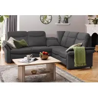 Home affaire Ecksofa "Tahoma L-Form", grau (graphite), B:251cm H:103cm T:231cm, Sofas, Ecksofa, mit Armlehnfunktion, wahlweise Bettfunktion, Schublade, Relaxfunktion