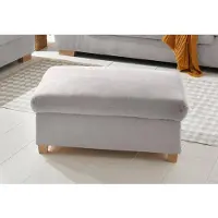 Home affaire Hocker "Bergamo", silber, B:110cm H:44cm T:81cm, Luxus-Kunstleder;Struktur weich (100% Polyester);Chenille 100% Polyester;Struktur fein ( 100% Polyester), Hocker, Hocker, mit Stauraum