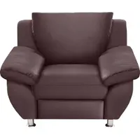 Domo Sessel "Pilar elegant und zeitloses Design, komfortabel, bequeme Armlehnen", braun (mokka), B:108cm H:80cm T:91cm, Struktur ( 100% Polyester);Kunstleder SOFTLUX, Sessel, Sessel