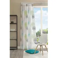 Home wohnideen Vorhang "RAWLINS" Gr. 1, grün, B:140cm H:145cm, Microfaser, Polyester, Gardinen, Vorhang, Schal aus Voile bedruckt